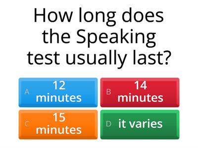 B2 First Overview - Speaking 