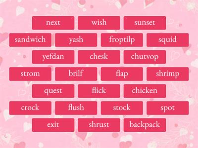 Lesson 1-10 Review Words