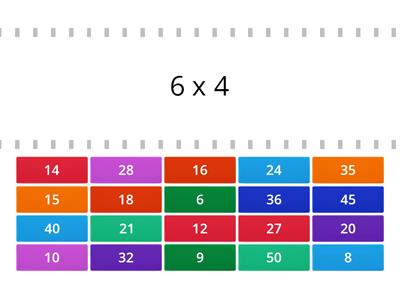 Násobenie a delenie - čísla 2,3,4,5