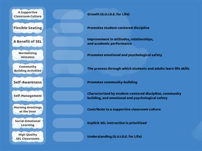 Social-Emotional Learning - Match up