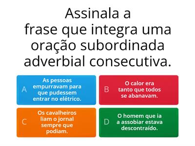 Orações subordinadas