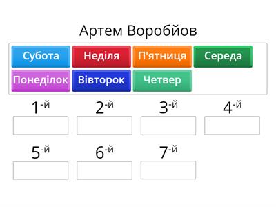 У тижні 7 днів ст. 40 №7 Математика Будна 1 клас 