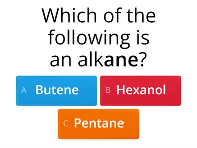 Year 11 Hydrocarbons and Cracking Quiz