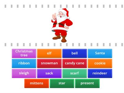 Christmas - Vocabulary Find the Match