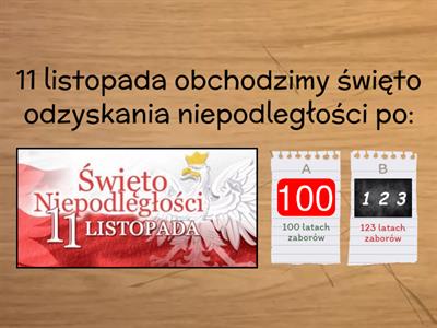 Święto Niepodległości - teleturniej