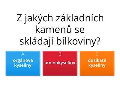 Bílkoviny - opakování 