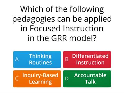 Links between GRR and Pedagogies