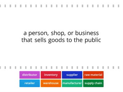 Business: Supply Chain Vocabulary