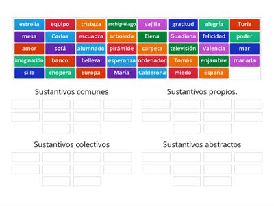 6ºA CLASES DE SUSTANTIVOS