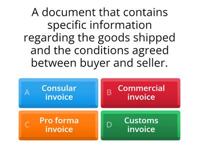 Unit 8 - Documentation and finance vocabulary