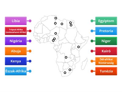Közép érettségi-Afrika: földrésze, országok és városok