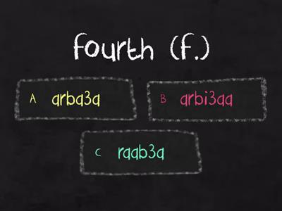 ordinal numbers 1