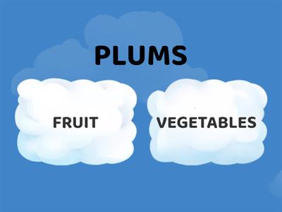 Countable fruit and vegetables: VOCABULARY