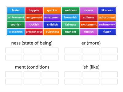 suffixes (cont.)