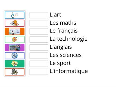 les matiers scolaires