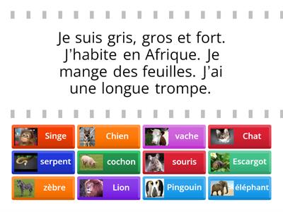 Les animaux 