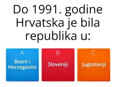 Samostalna Republika Hrvatska 4. razred