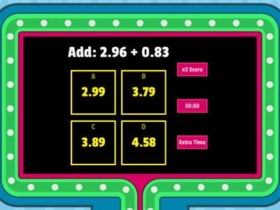 Addition and Subtraction of Decimals