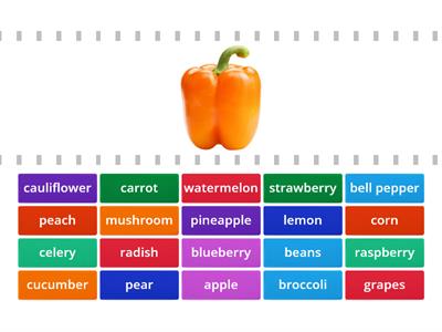 Fruits and Vegetables - Grade 3 - Activity #2