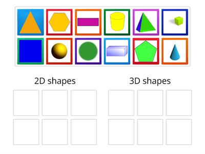 Sorting 2D and 3D shapes