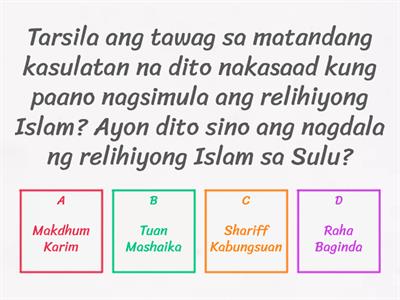 Q1- Week 7 Tayahin Paglaganap ng Islam