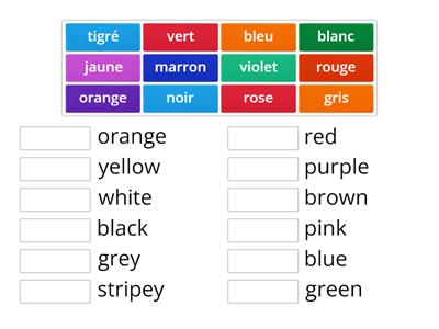 S1 French: Colours