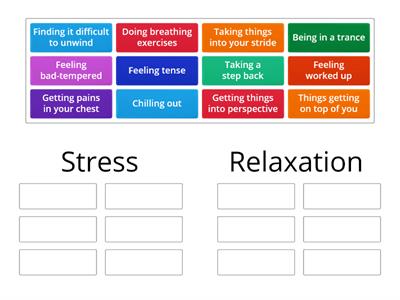 Stress vs Relaxation Sorting
