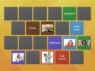  Verben: Aktivitäten (Memospiel)