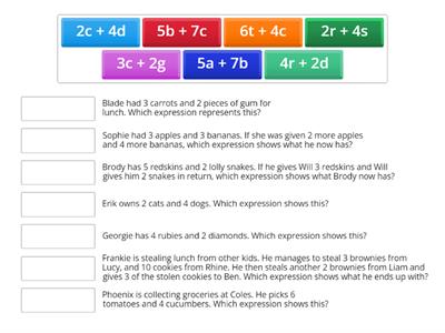 Algebra Expression Match-Up