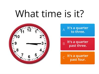 TELLING THE TIME (quiz)