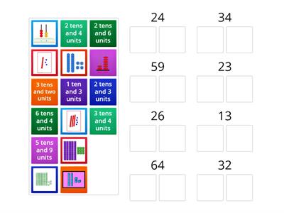 Match tens and units - 