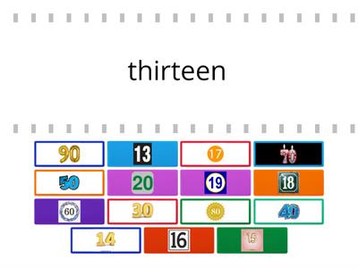 Numbers: -teen or -ty