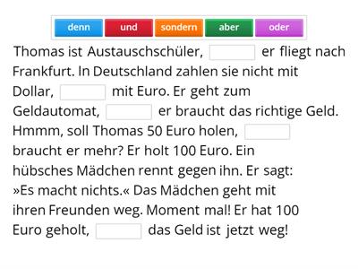 Coordinating conjunctions in German #2 GoL 