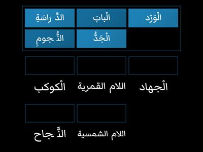 اللغة العربية اللام الشمسية اللام القمرية المعلمة آية جرادات 