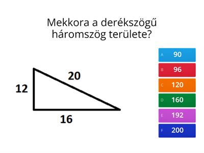 Derékszögű háromszög területe és kerülete 6.