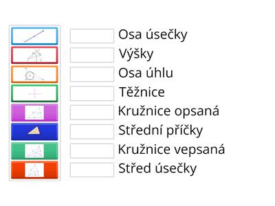 Geometrické pojmy trojúhelník