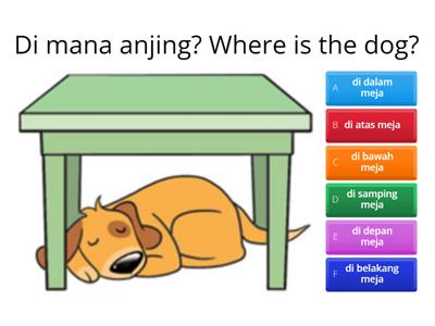 Indonesian Prepositions (Di mana ...? Where is ...?)