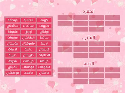 المفرد والمثنى والجمع ( أمل عبدالرزاق  المريسي) (ثالث أ )