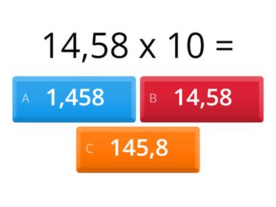 Moltiplicazioni e divisioni per 10, 100, 1000 con i decimali 