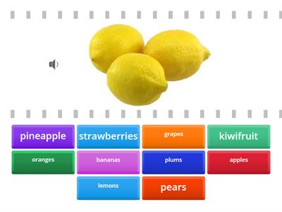Fruit with audio- match up