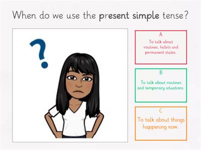 Tenses review (present simple, present continuous and past simple)