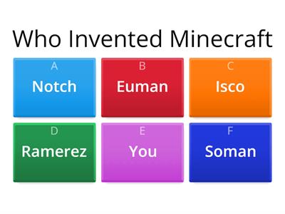 Minecraft quiz made by Shaddy