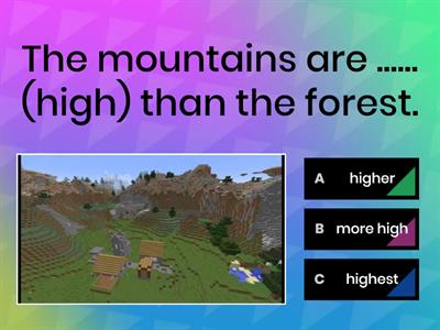 Short comparative adjectives/Minecraft