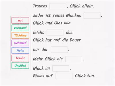 Netzwrk K3 Redewendungen Glück