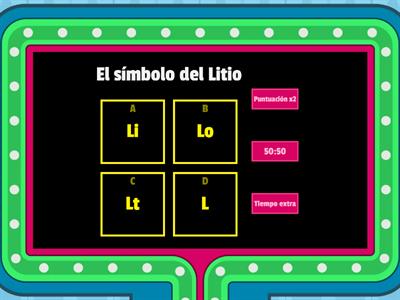 Elementos químicos: símbolo y nombre