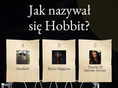 Quizy ,,Hobbit, czyli tam i z powrotem''