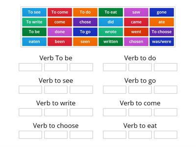 Irregular verbs