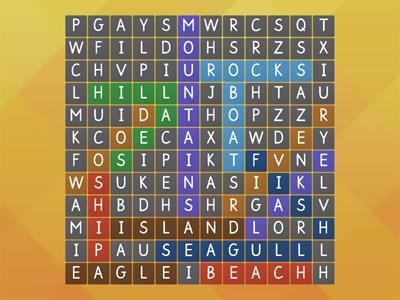 Holidays wordsearch