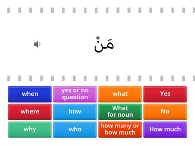  Question Words in Arabic  Find the answer