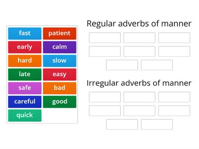 Adverbs of manner A2